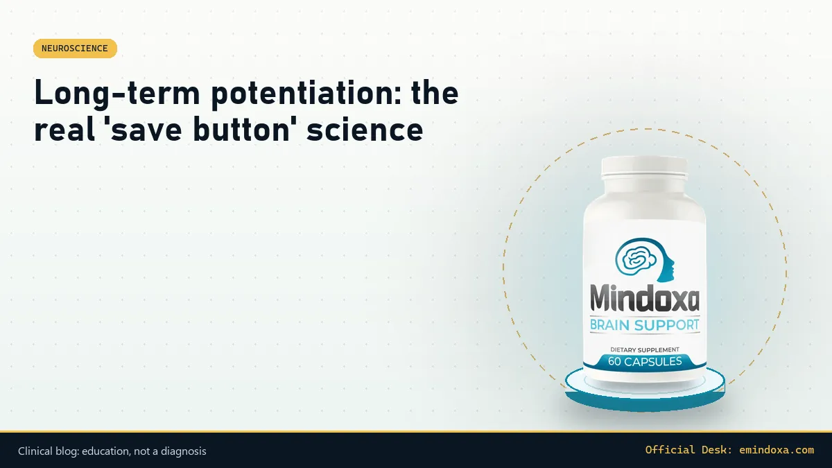 Mindoxa clinical blog cover: Long-term potentiation: the real 'save button' science