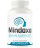 Mindoxa white capsule bottle with teal brain logo